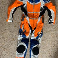 Tuta moto intera Biesse In pelle tg52+saponette