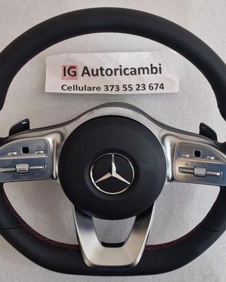 Volante Mercedes classe A W177 cuciture rosse