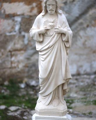 STATUA CUORE DI GESU' IN CEMENTO CM 83
