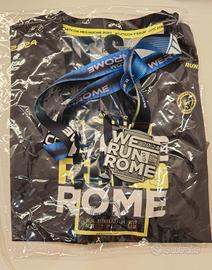 Maglietta running t. M We Run Rome 2024 + medaglia