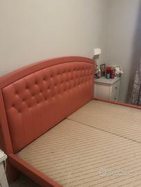 Letto matrimoniale in pelle Frau