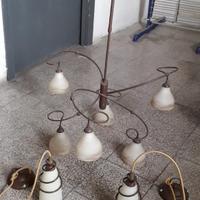 Lampadario più due lampadari per penisola o altro