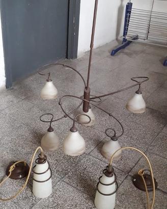 Lampadario più due lampadari per penisola o altro