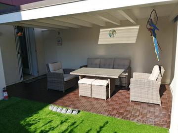 Set Salotto da Giardino in Rattan 7 Posti Bizzotto