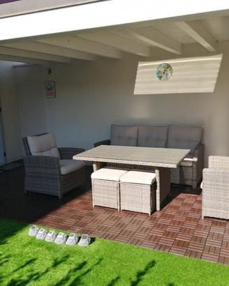 Set Salotto da Giardino in Rattan 7 Posti Bizzotto