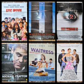 lotto locandine cinema originali 6 manifesti 