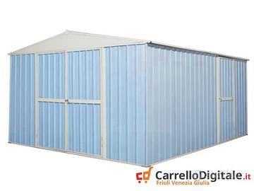 Box prefabbricato in acciaio 360x430cm azzurro