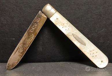 antico coltellino da frutta ARGENTO MADRE PERLA