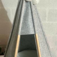 Cuccia a capanna indiana da interno per gatti