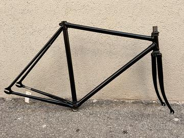 Telaio in acciaio bici nero pista single speed