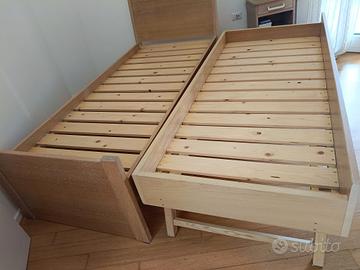Letto doppio in legno  massello con cassettone