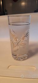 Set bicchieri smerigliati +caraffa anni '60