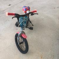 Bicicletta bambino 16” con rotelle e cavalletto