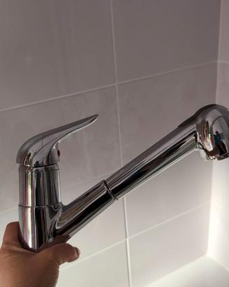 Rubinetto  con miscelatore e doccetta in acciaio c