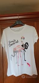 T-shirt bianca a manica corta Nenette