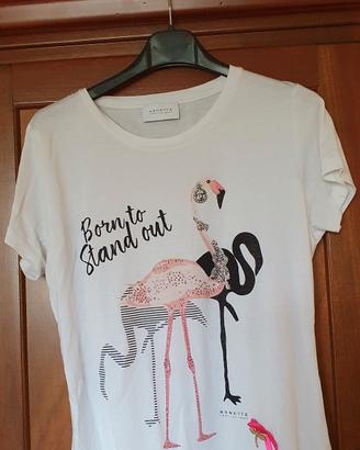 T-shirt bianca a manica corta Nenette