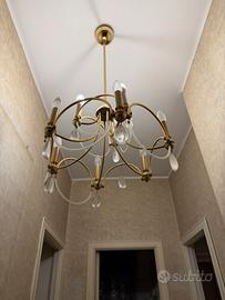 Lampadario 9 luci cristalli