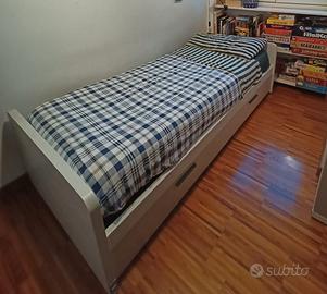 Letto singolo con 2 letto estraibile con trasporto