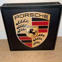 Porsche insegna emblema luminosa