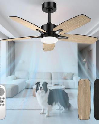 Mefine Ventilatore da Soffitto con Luce e Telecoma