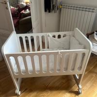 Culla bambino in legno bianca
