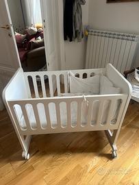Culla bambino in legno bianca