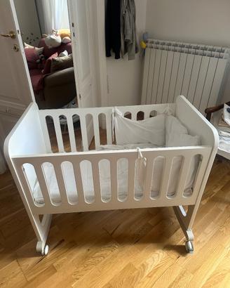 Culla bambino in legno bianca