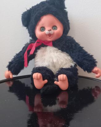 Monchhichi Vintage Gattino Anni '80 Peluche 