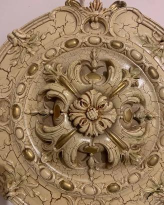 Rosone in gesso artigianale decorato  stile barocc