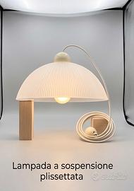 Lampada a dospensione vintage plissettata