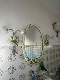 Specchiera  e due appliques  liberty