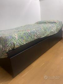 Struttura 1 letto singolo, e 2 cassetti estraibili