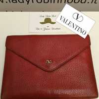 VALENTINO PORTAFOGLIO PORTAAGENDA PELLE ROSSO vint