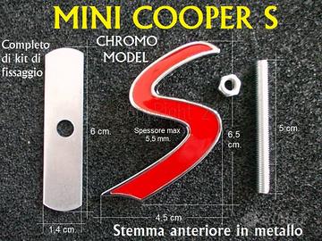 MINI COOPER S Stemma Anteriore CROMO Griglia Logo