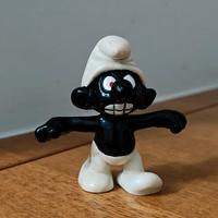 Puffo Smurf nero arrabbiato schleich peyo 1966