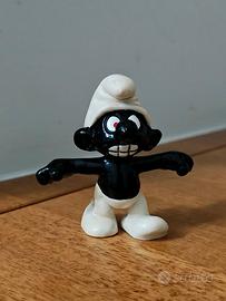 Puffo Smurf nero arrabbiato schleich peyo 1966