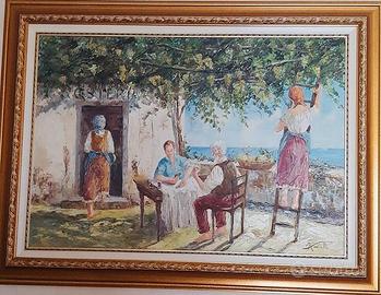 Quadro "Momenti di vita Amalfi"