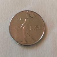 Moneta 50 lire 1978 difetto di conio