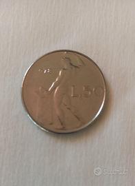 Moneta 50 lire 1978 difetto di conio