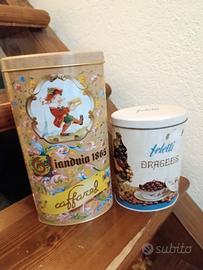 2 scatole in latta vintage 