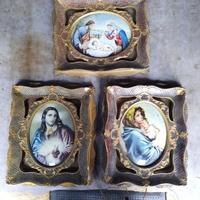 Quadro antico con immagine sacra e luce