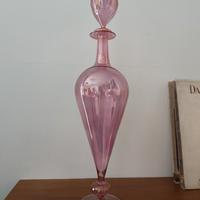 Decanter con tappo in vetro soffiato di Murano