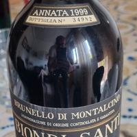 Bottiglia vino biondi santi brunello 1999