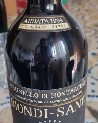 Bottiglia vino biondi santi brunello 1999