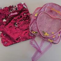 Borsa+sacca Girabrilla rosa paillettes come nuove