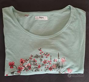 Maglia donna verde menta con stampa