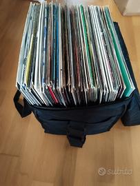 85 dischi musica elettronica + borsa portavinili