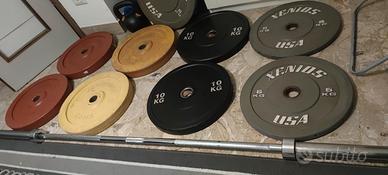  Bilanciere olimpionico 20KG+ BUMPER pesi palestra