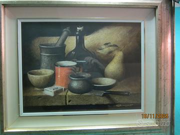 Dipinto olio su tavola-Etrusco-Lucioni