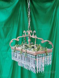 Lampadario rettangolare a gocce